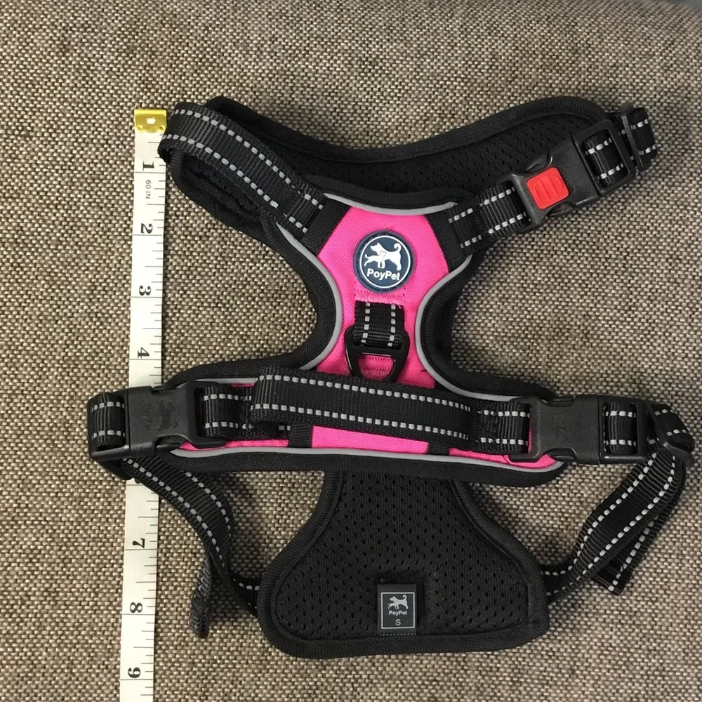 Pink & Black Reflective Dog Harness